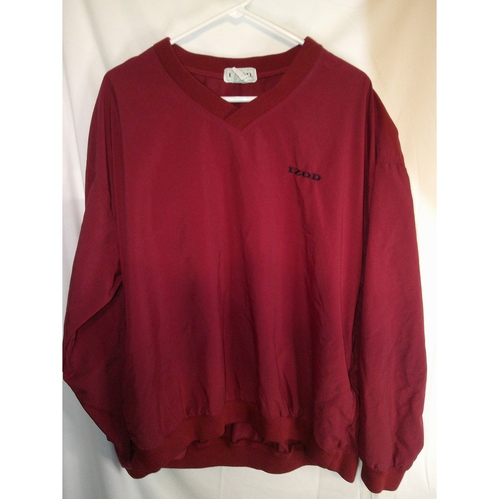 Vintage IZOD Golf Pullover V-Neck Sweater Long Sleeve Nylon Acrylic Mens Size L